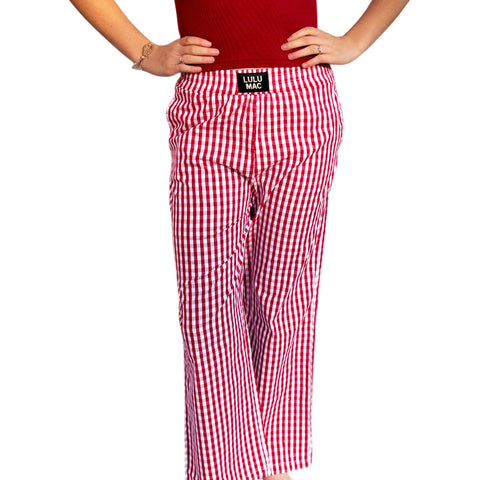 GGO165 - RED GINGHAM PANT