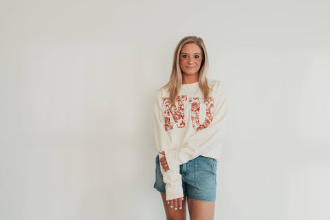 HFL105 - FLORAL NU IVORY CREW