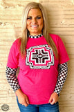STE103 - BLK/WHITE Mesh Top