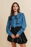 A&S103 - DENIM BLOUSE W/TIE