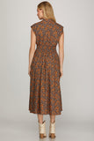SS137 - MOCHA DROP SHOULDER DRESS