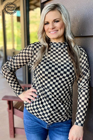 STE104 - GOLD/BLACK Mesh Top