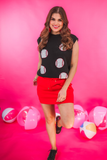 JL102 - Solid Red Skort -