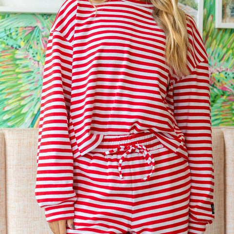 GGO172 - STRIPE Top-RED