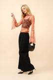 BLB128 - Mesh Bell Sleeve Top