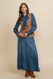 A&S104 - Camel Suede Western Vest
