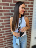 GGO166 - Cell Phone Silver Leopard