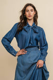 A&S103 - DENIM BLOUSE W/TIE
