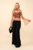 BLB128 - Mesh Bell Sleeve Top