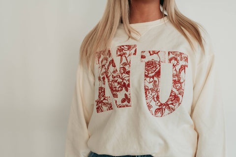HFL105 - FLORAL NU IVORY CREW