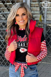 STE102 - RED CHECK Mesh Top Red