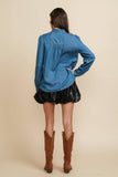 A&S103 - DENIM BLOUSE W/TIE