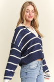 AD105 - NAVY STRIPED SWEATER -