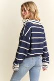 AD105 - NAVY STRIPED SWEATER -