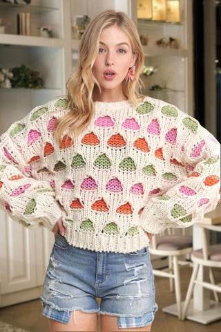 AD108 - MULTI COLOR CHUNKY SWEATER -