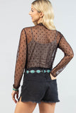 AVE102 - POLKA DOT MESH TOP -