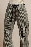 BIB110 - STRIPED BARREL JEANS