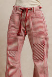 BIB110 - STRIPED BARREL JEANS