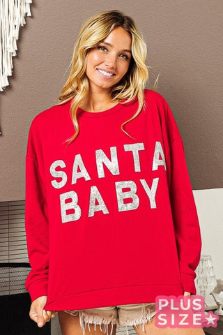 BIB113 - SANTA BABY SPARKLE PULLOVER