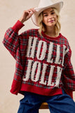 BIB119 - HOLLY JOLLY PLAID TOP