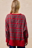 BIB119 - HOLLY JOLLY PLAID TOP