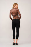 BLB105 - LEOPARD MESH TOP -