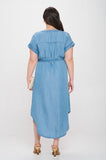 BLU113 - CURVY CHAMBRAY DRESS