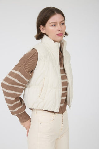BLU126 - CROPPED PUFFER VEST