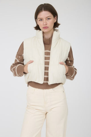 BLU126 - CROPPED PUFFER VEST