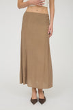 BLU128 - MIDI KHAKI SKIRT
