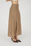BLU128 - MIDI KHAKI SKIRT