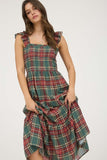 BLU129 - PLAID MAXI DRESS