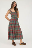 BLU129 - PLAID MAXI DRESS