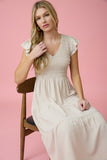 BLU130 - KHAKI MAXI DRESS