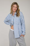 BLU134 -STRIPED BUTTON DOWN SHIRT -