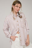 BLU134 -STRIPED BUTTON DOWN SHIRT -