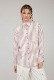 BLU134 -STRIPED BUTTON DOWN SHIRT -