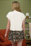 BLU136 - CREAM S/S SWEATER