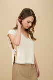 BLU137 - CREAM SWEATER VEST -