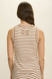BLU139 - BROWN STRIPED TANK -