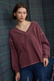 BLU140 - BURGUNDY SWEATSHIRT -