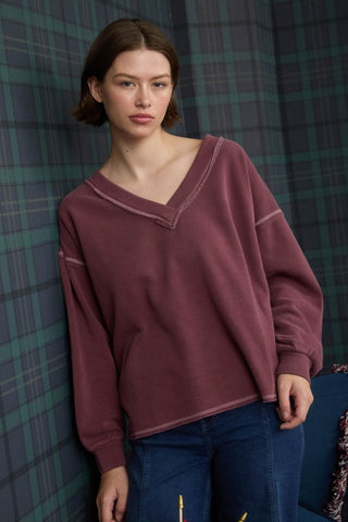 BLU140 - BURGUNDY SWEATSHIRT -