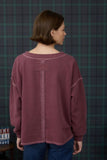 BLU140 - BURGUNDY SWEATSHIRT -