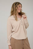 BLU141 - HENLEY KNIT TOP -
