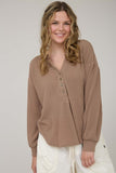 BLU141 - HENLEY KNIT TOP -