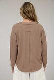 BLU141 - HENLEY KNIT TOP -