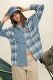 BLU142 - BLUE PLAID FLANNEL -