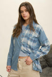 BLU142 - BLUE PLAID FLANNEL -
