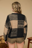 BLU144 - CHECKED SWEATER -