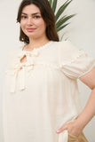 BLU149 - CURVY BLOUSE W/ BOW -